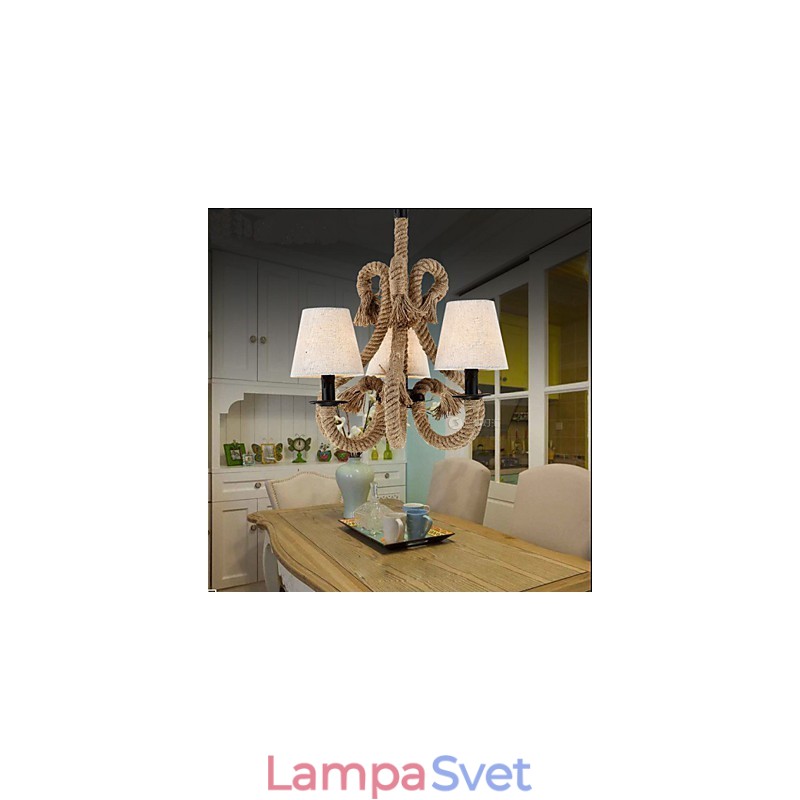 Retro minimalistický kreatívny lanový luster