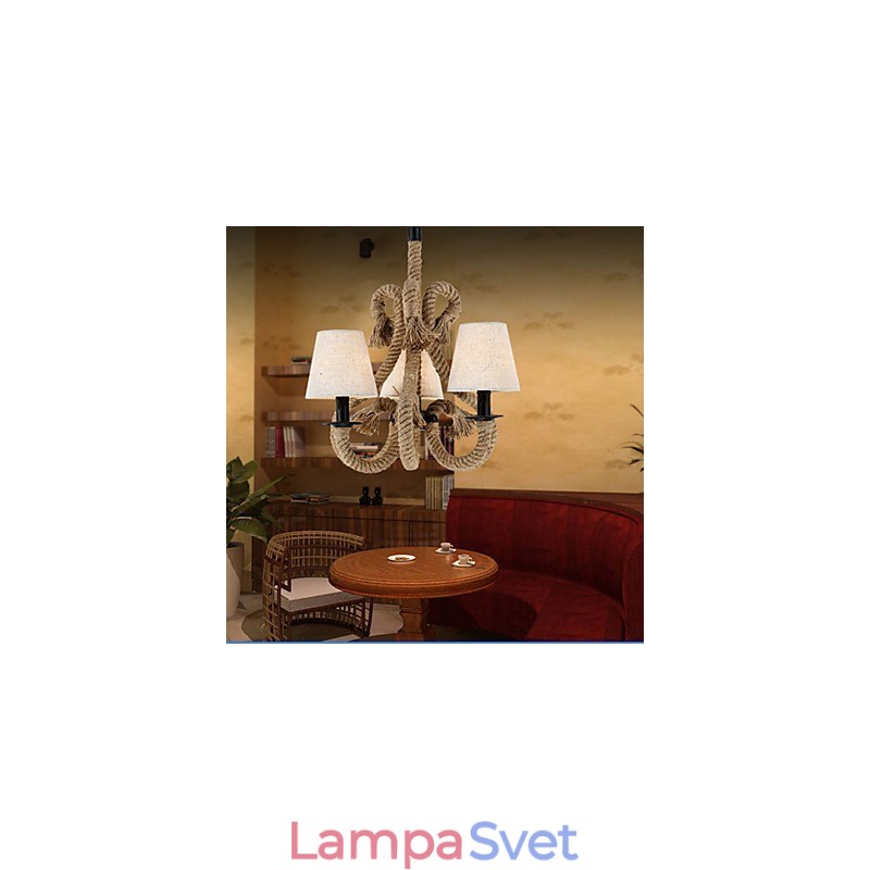 Retro minimalistický kreatívny lanový luster
