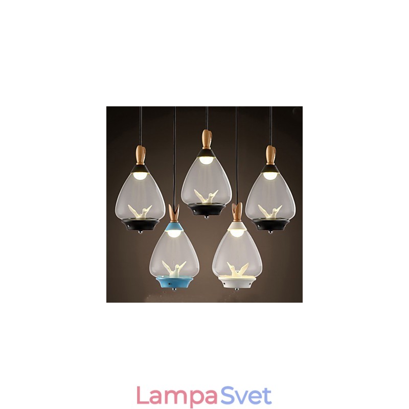 Sklenený prívesok s jednou hlavou pre malé vtáky