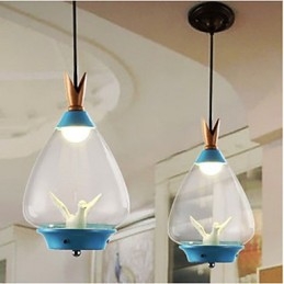 Sklenený prívesok s jednou hlavou pre malé vtáky