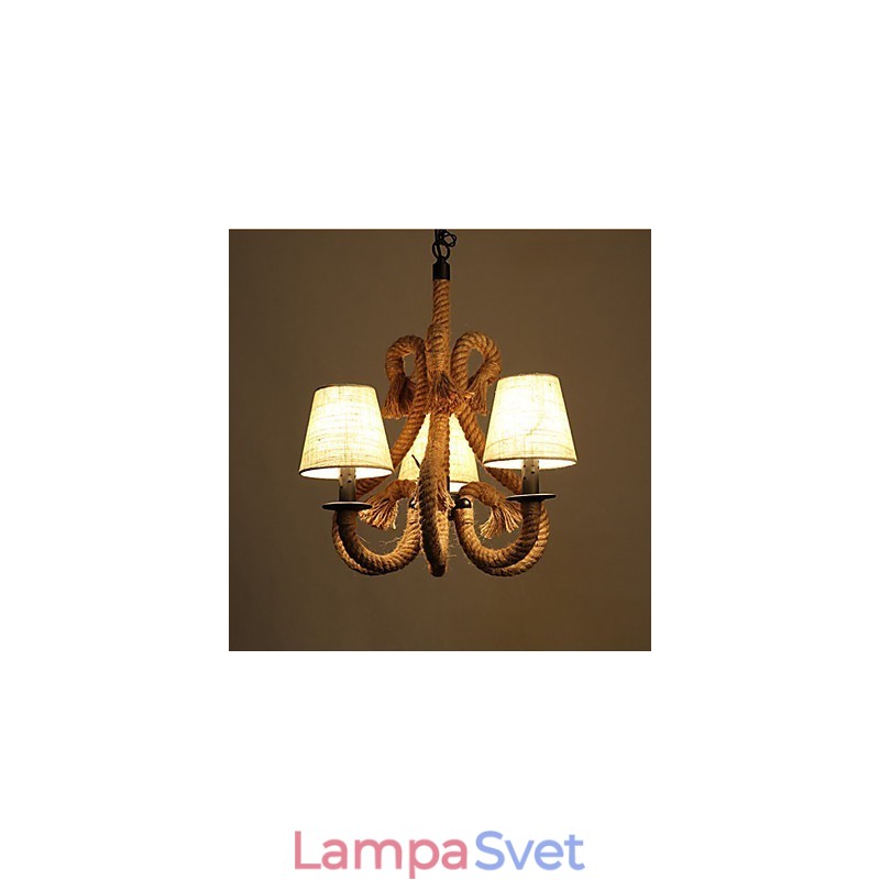 Retro minimalistický kreatívny lanový luster