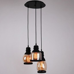 Umelecký minimalistický prívesok starožitného skla odtieň 3 Light