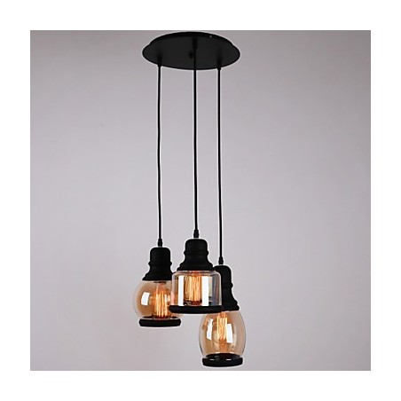 Umelecký minimalistický prívesok starožitného skla odtieň 3 Light Umelecký minimalistický prívesok starožitného skla odtieň 3 Light