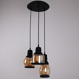 Umelecký minimalistický prívesok starožitného skla odtieň 3 Light