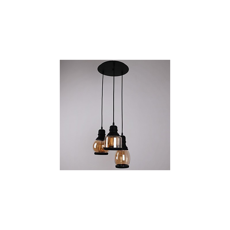 Umelecký minimalistický prívesok starožitného skla odtieň 3 Light