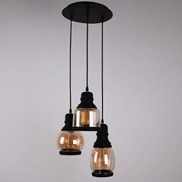 Umelecký minimalistický prívesok starožitného skla odtieň 3 Light