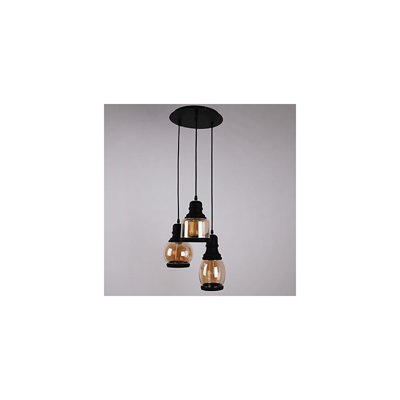 Umelecký minimalistický prívesok starožitného skla odtieň 3 Light