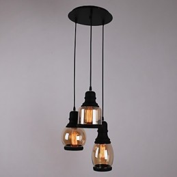 Umelecký minimalistický prívesok starožitného skla odtieň 3 Light