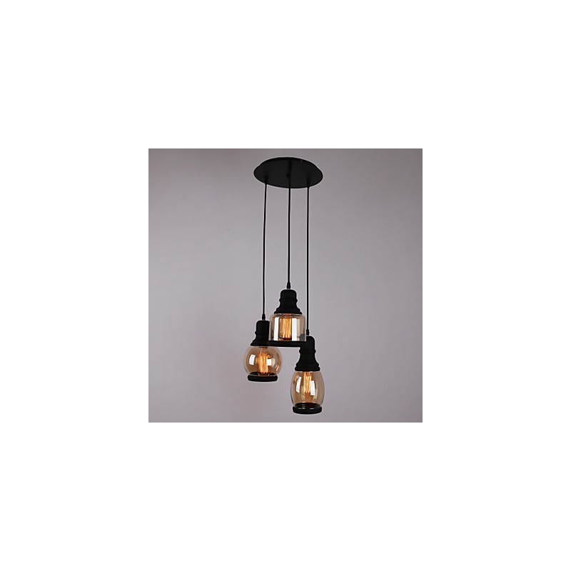 Umelecký minimalistický prívesok starožitného skla odtieň 3 Light