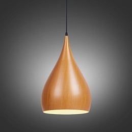 Retro závesné svietidlá Light Wood Grain Metal Cafe