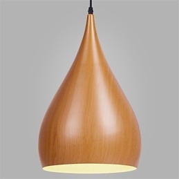 Retro závesné svietidlá Light Wood Grain Metal Cafe