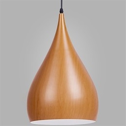 Retro závesné svietidlá Light Wood Grain Metal Cafe