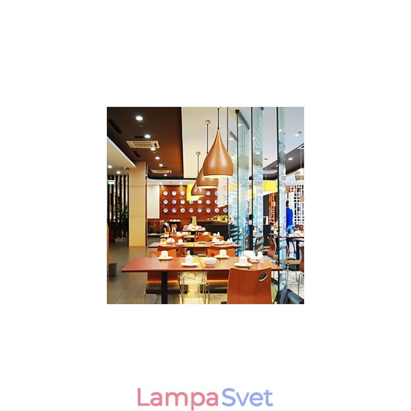 Retro závesné svietidlá Light Wood Grain Metal Cafe