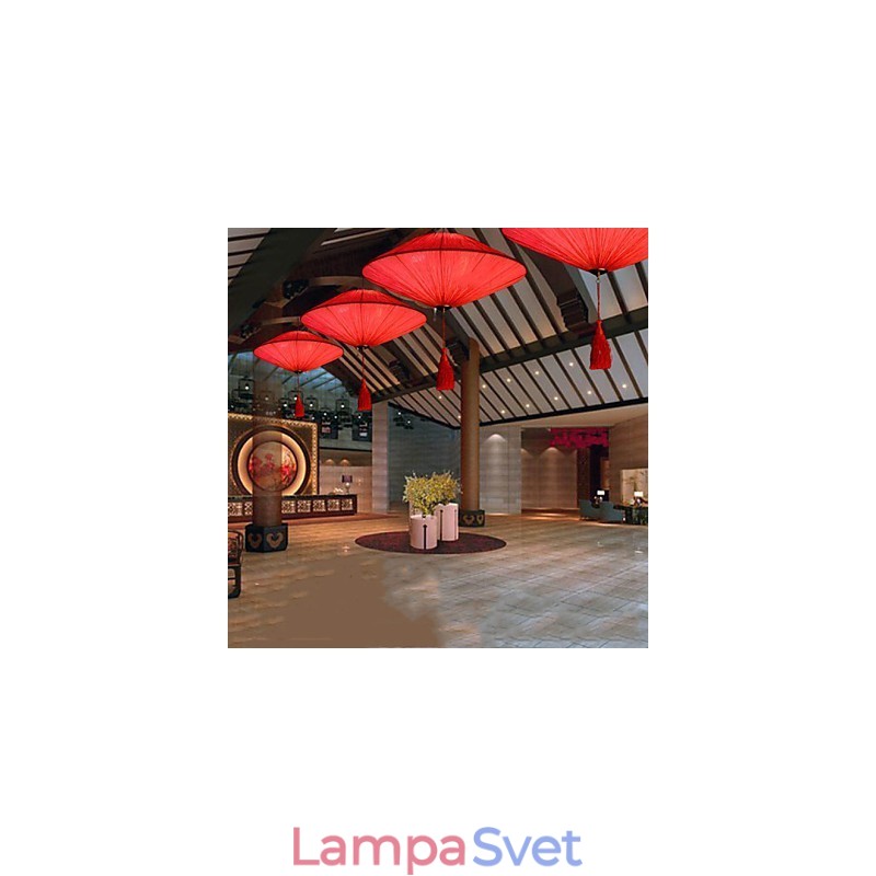 Lotus Leaf Moderné morské plátno umenie Droplight of Red Lamps Lamp Light