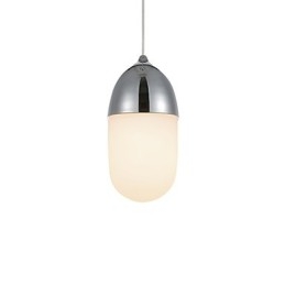 Závesná lampa Mini Acorn 1 Svetlá Mordern Jednoduchosť Zlatá chrómová Drevená povrchová úprava Uhlíková oceľ a sklo Droplight