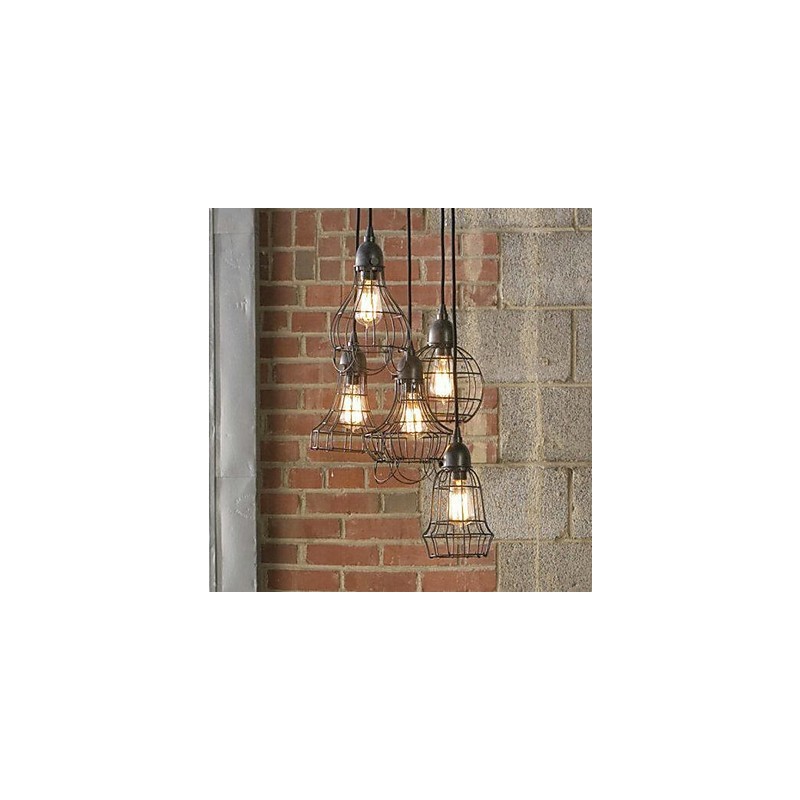 Maliarsky kovový luster vo vidieckom mini štýle