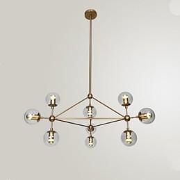 Luster Golden Beans 10 Light so skleneným tienidlom