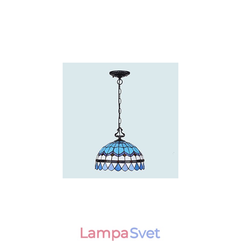 Luster z farebného skla pre európske vidiecke výtvarné umenie, ktorý obnovuje staré spôsoby svetla lampy