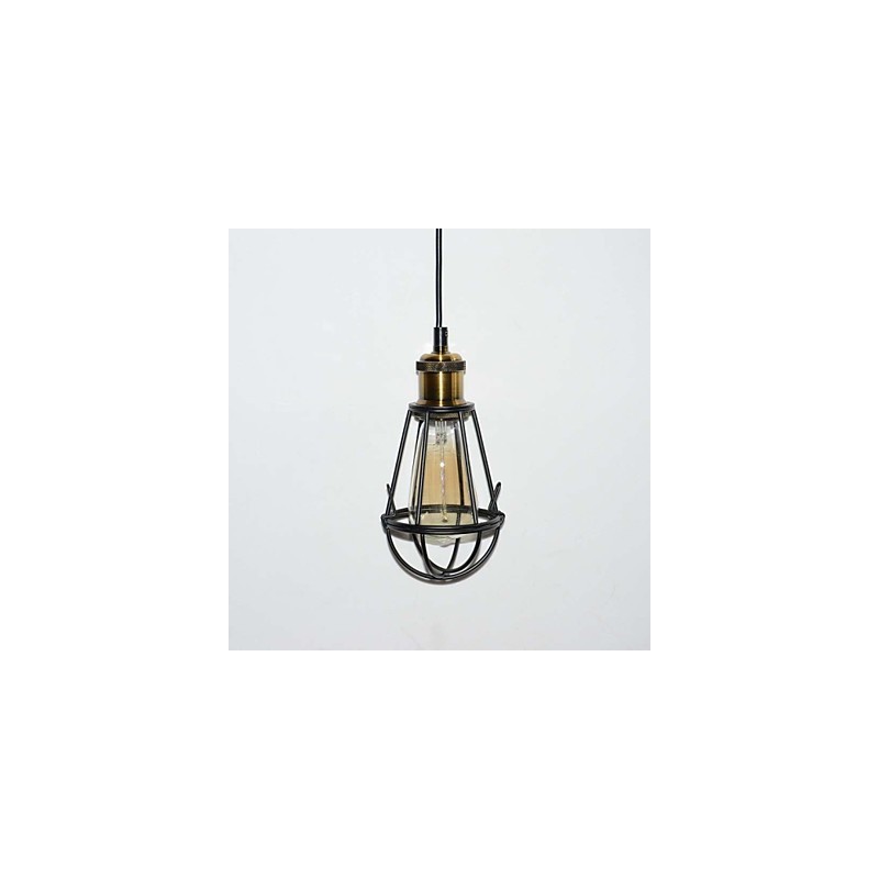 LOFT lampa Vintage závesné svetlo Edison Light Balck Železná kovová klietka Tienidlo lampy Skladové svietidlo