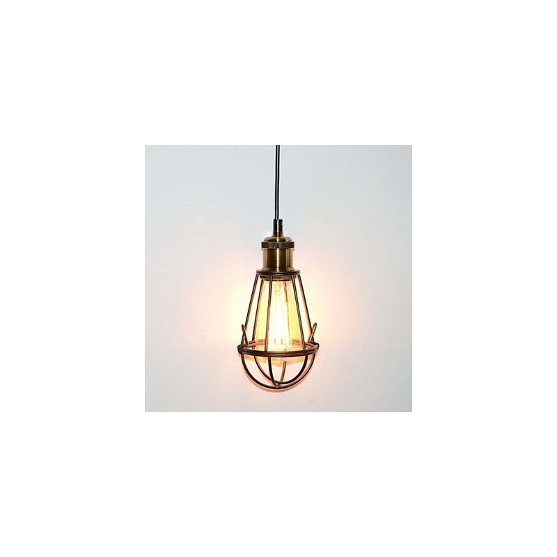 LOFT lampa Vintage závesné svetlo Edison Light Balck Železná kovová klietka Tienidlo lampy Skladové svietidlo