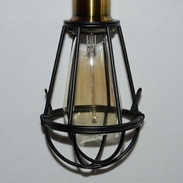 LOFT lampa Vintage závesné svetlo Edison Light Balck Železná kovová klietka Tienidlo lampy Skladové svietidlo
