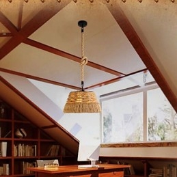 Loft Industrial Wind Creative Severské konopné lano Meals Luster Lamp