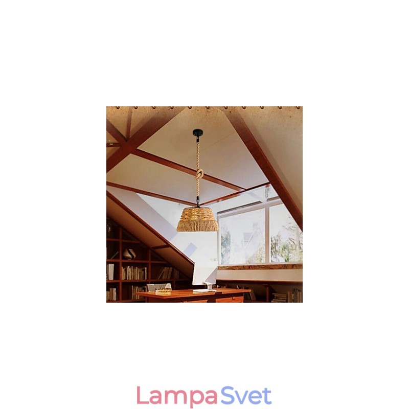 Loft Industrial Wind Creative Severské konopné lano Meals Luster Lamp