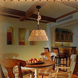 Loft Industrial Wind Creative Severské konopné lano Meals Luster Lamp
