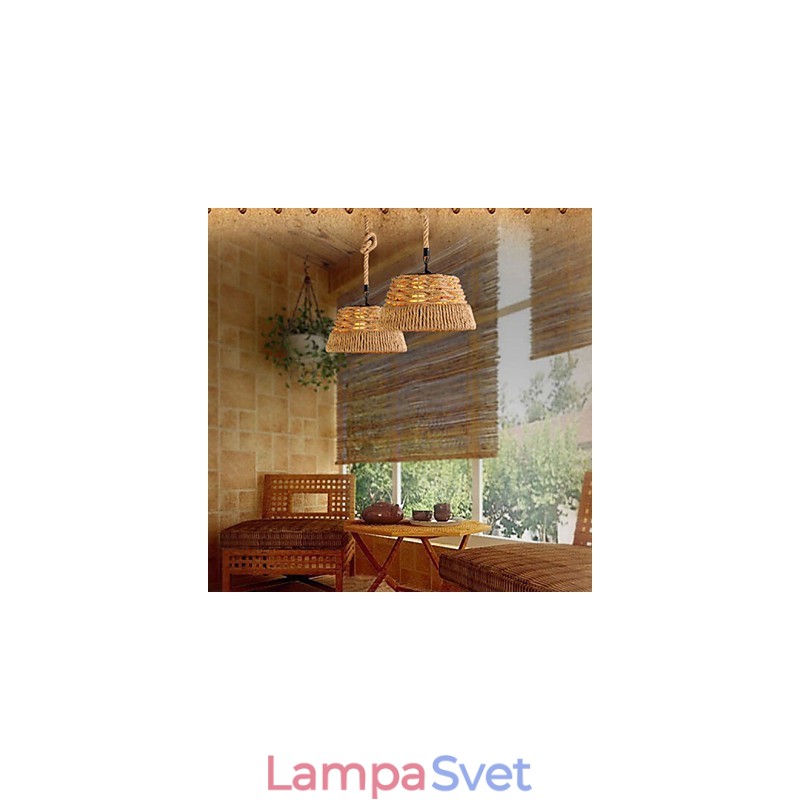 Loft Industrial Wind Creative Severské konopné lano Meals Luster Lamp