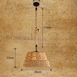 Loft Industrial Wind Creative Severské konopné lano Meals Luster Lamp