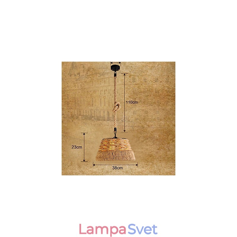Loft Industrial Wind Creative Severské konopné lano Meals Luster Lamp