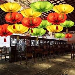 Umenie z látky Romantická imitácia klasickej Droplight Juhovýchodnej Ázie Lotus Lucern Lamp Light