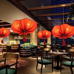 Umenie z látky Romantická imitácia klasickej Droplight Juhovýchodnej Ázie Lotus Lucern Lamp Light