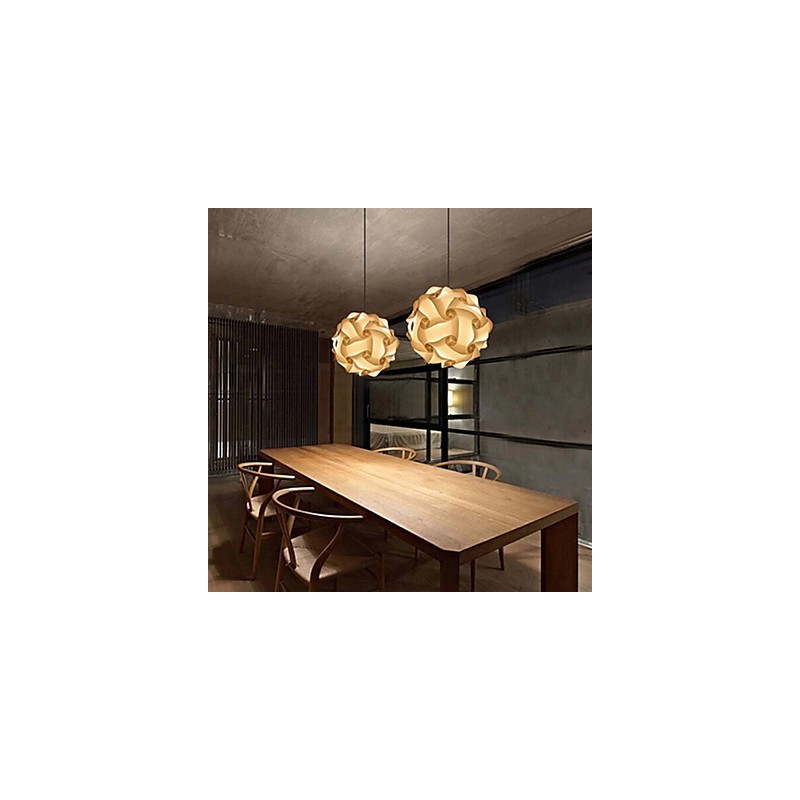 DIY moderná závesná guľová lampa 25 cm