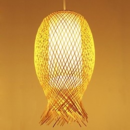 Moderná čajovňa Bamboo Weaving Bamboo Decoration Droplight Lamp