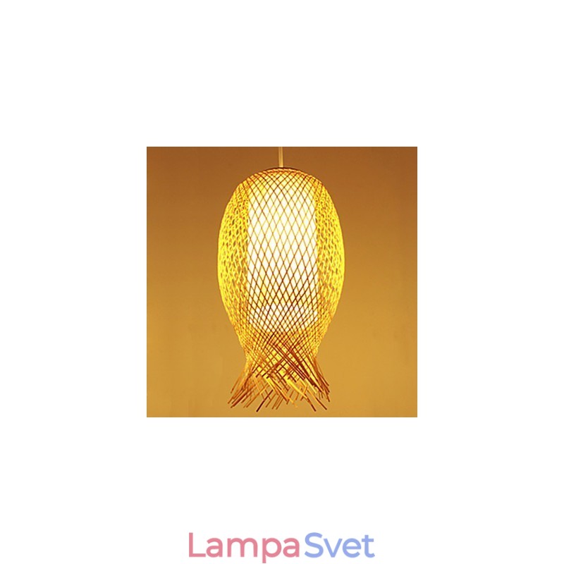 Moderná čajovňa Bamboo Weaving Bamboo Decoration Droplight Lamp