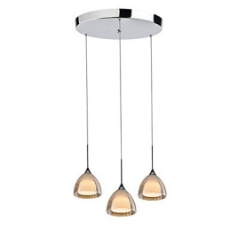 3 Svetlý Dvojvrstvový prívesok Island Light Crack Glass Leštený chróm