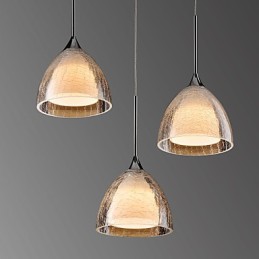 3 Svetlý Dvojvrstvový prívesok Island Light Crack Glass Leštený chróm