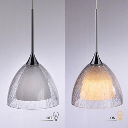 3 Svetlý Dvojvrstvový prívesok Island Light Crack Glass Leštený chróm