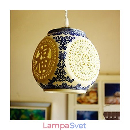 Retro keramická lampa Stairs Blue Single Head Luster Creative Retro keramická lampa Stairs Blue Single Head Luster Creative