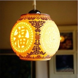 Retro keramická lampa Stairs Blue Single Head Luster Creative
