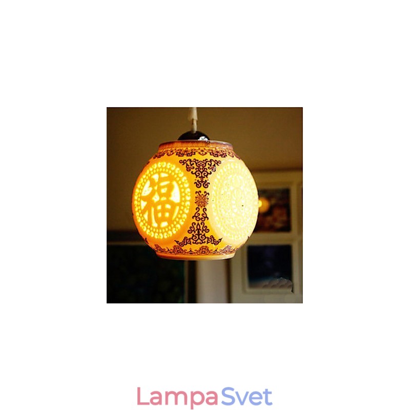 Retro keramická lampa Stairs Blue Single Head Luster Creative