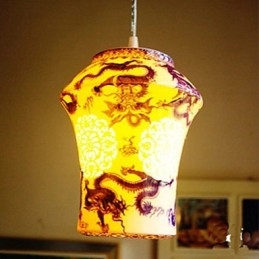 Retro keramická lampa Stairs Blue Single Head Luster Creative