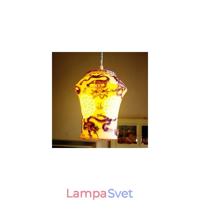 Retro keramická lampa Stairs Blue Single Head Luster Creative