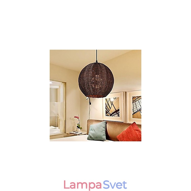 Moderná súčasná lampa Country Globe s kovovým príveskom