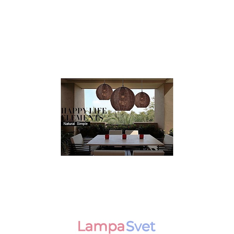 Moderná súčasná lampa Country Globe s kovovým príveskom