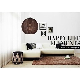 Moderná súčasná lampa Country Globe s kovovým príveskom