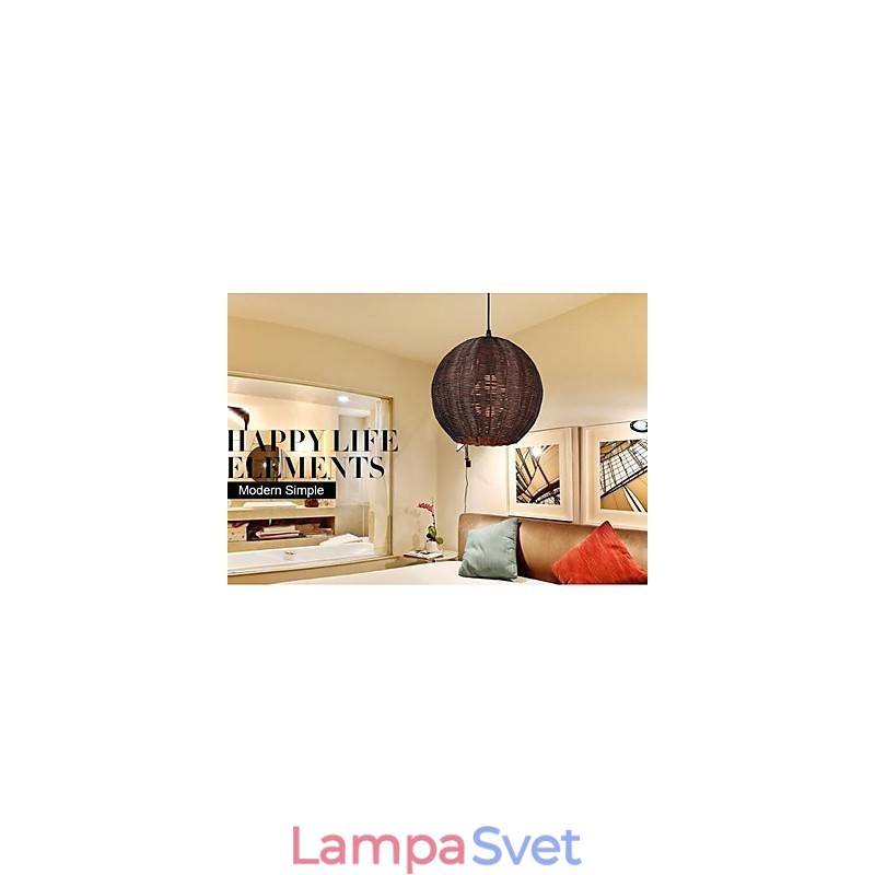 Moderná súčasná lampa Country Globe s kovovým príveskom