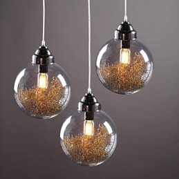 Moderné súčasné tradičné klasické vintage lampáš country niklové sklo prívesok svetlo jedálenský