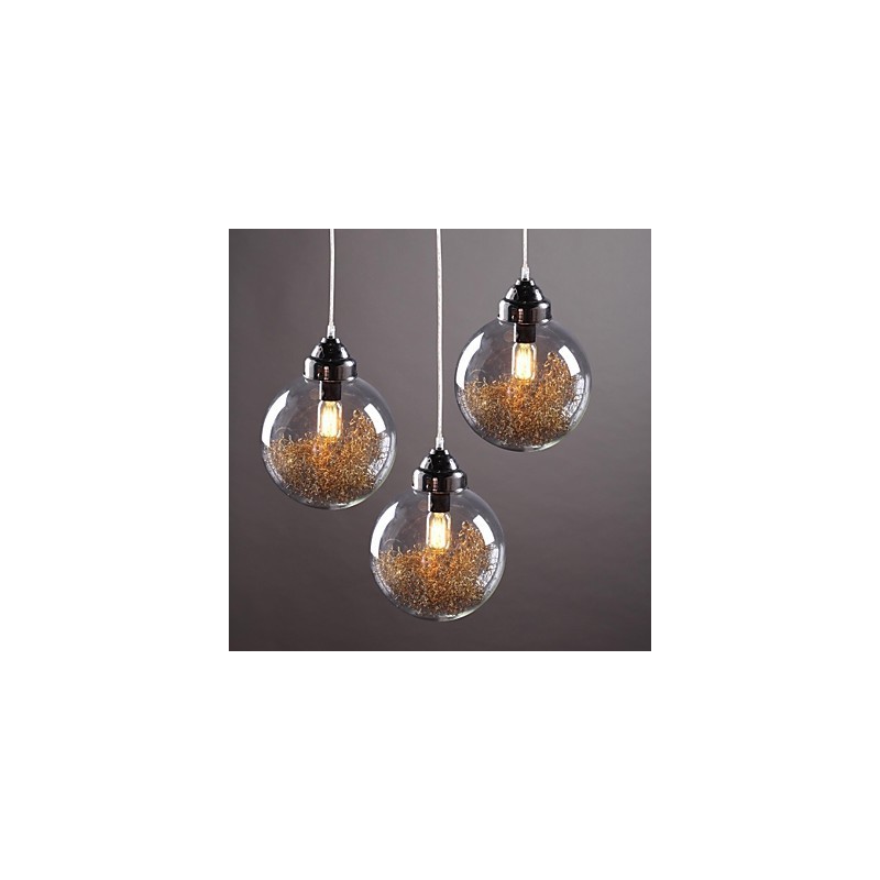 Moderné súčasné tradičné klasické vintage lampáš country niklové sklo prívesok svetlo jedálenský